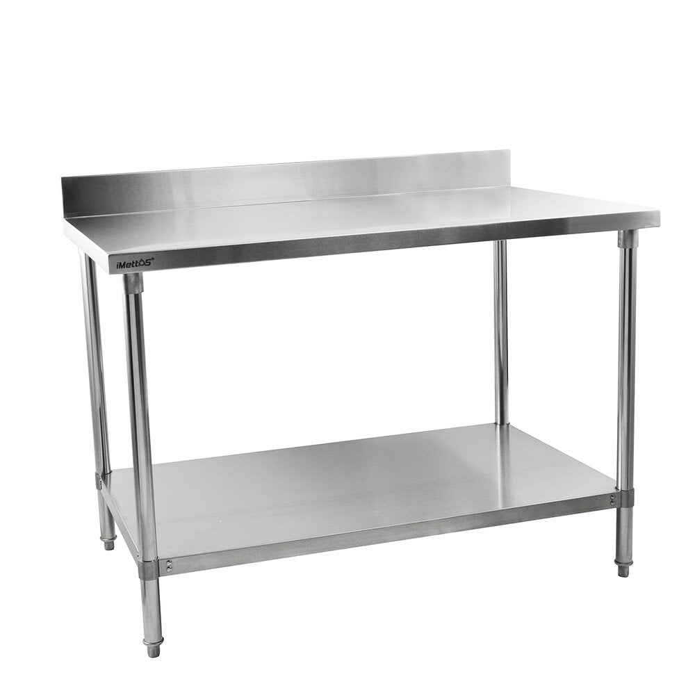 Stainless Steel Table With Backsplash Width 1500 mm