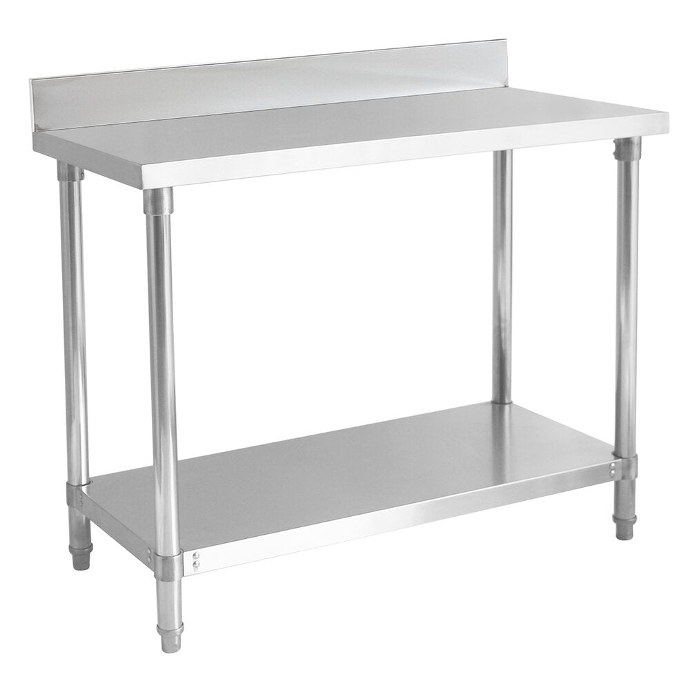Stainless Steel Table With Backsplash Width 1500 mm