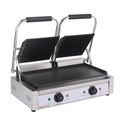 Contact Grill Twin / Ribbed Top & Smooth Bottom