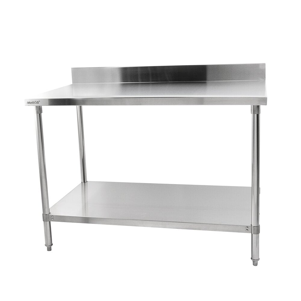 Stainless Steel Table With Backsplash Width 1500 mm
