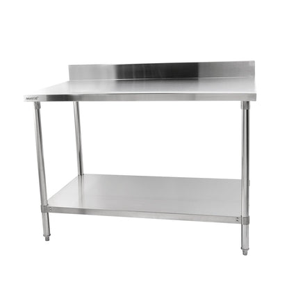 Stainless Steel Table With Backsplash Width 1500 mm