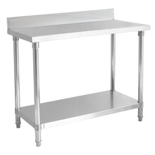 Stainless Steel Table With Backsplash Width 1500 mm