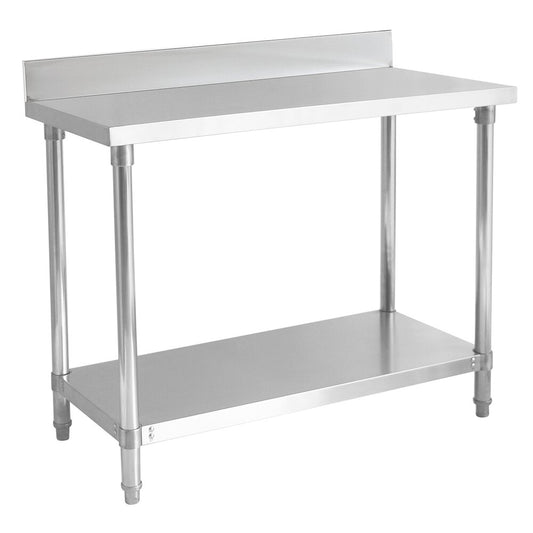 Stainless Steel Table With Backsplash Width 1800 mm