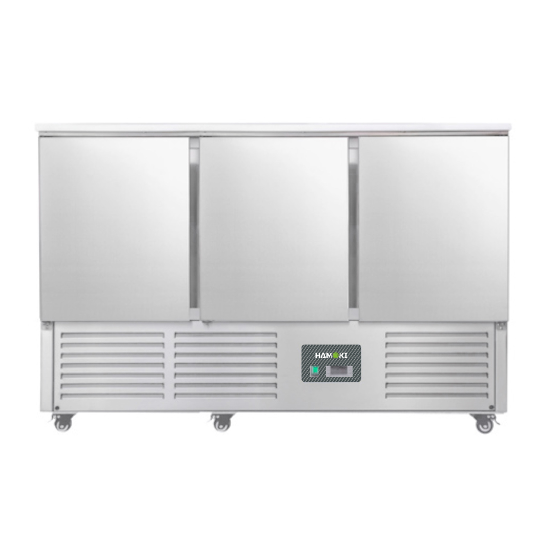 221041 - 3 Door Refrigerated Salad Counter with Stainless Steel Top - 346L (S903SSTOP)