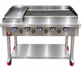 Commercial Lava Rock Gas Grill 1.2m wide