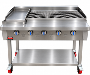 Commercial Lava Rock Gas Grill 1.2m wide
