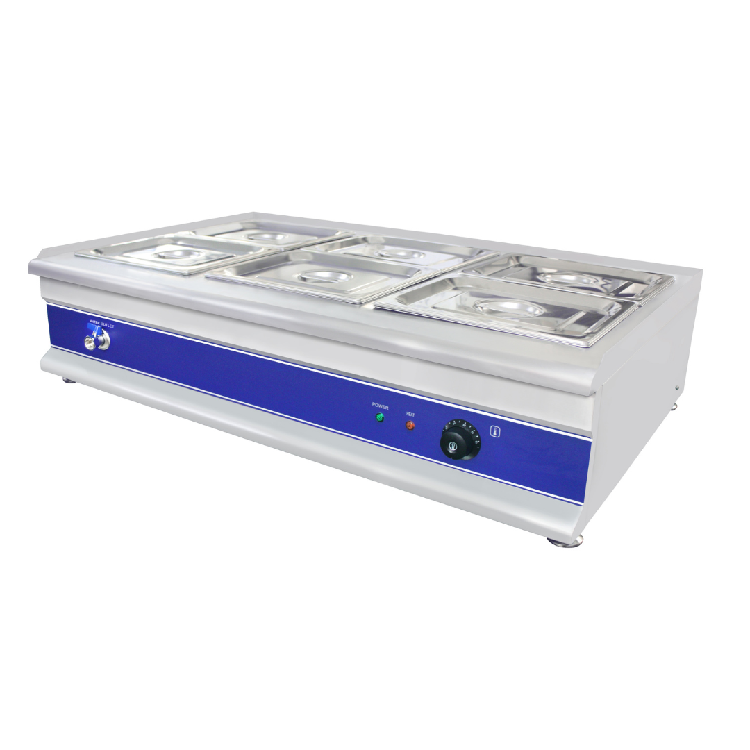 Bain Marie GN 1/2 x 4" x 6 pots