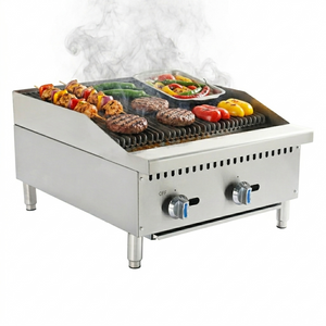 24" COUNTERTOP GAS CHARGRILL WITH FLAME FLOUR AND IGNITION