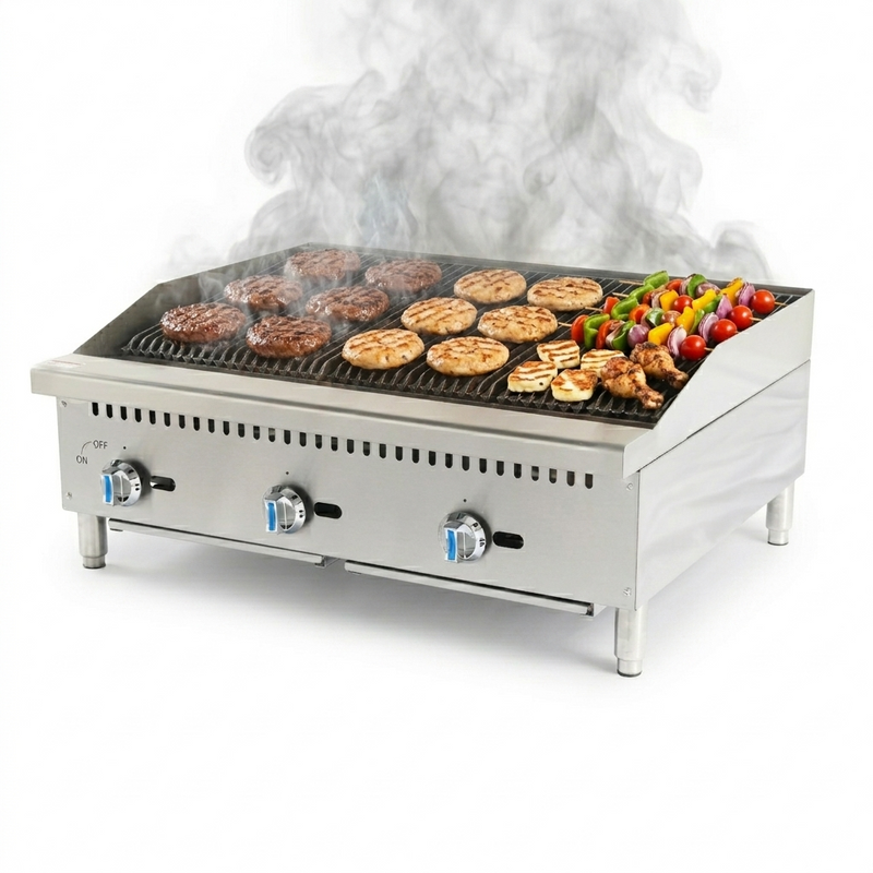 36" COUNTERTOP GAS CHARGRILL WITH FLAME FLAIOUR AND IGNITION