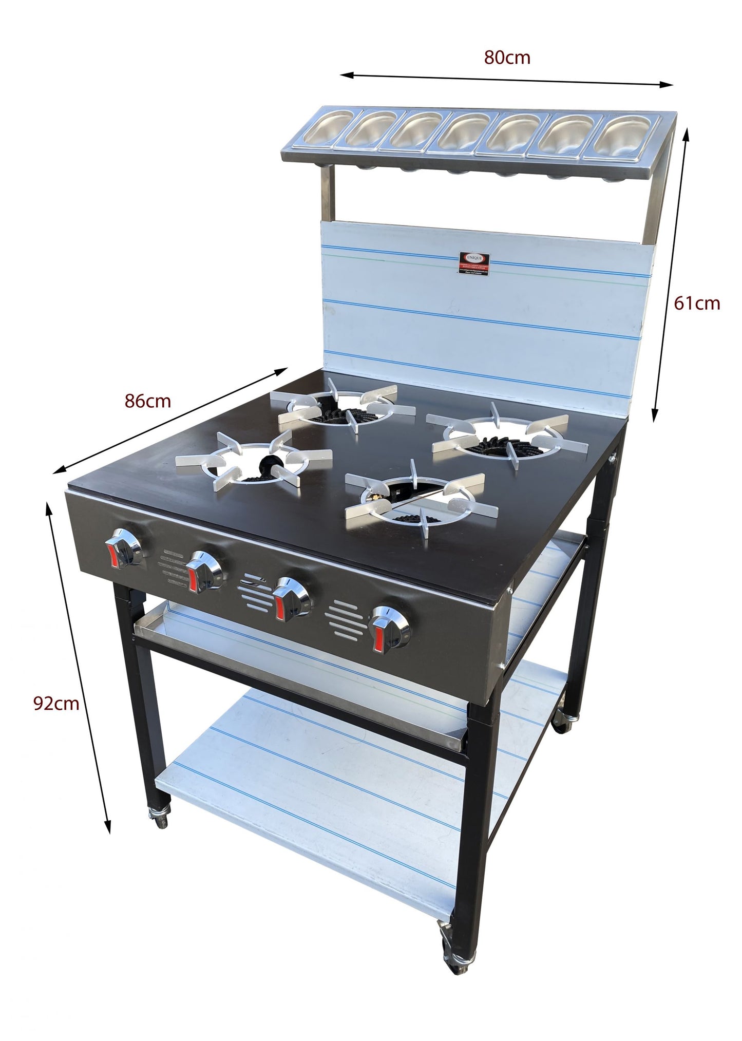 4 Burner Commercial Gas Cooker