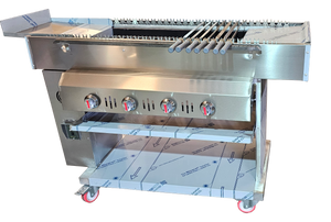 AUTOMATIC ROTATING SEEKH KEBAB CONVEYOR Gas Lavarocks GRILL Upgraded Model