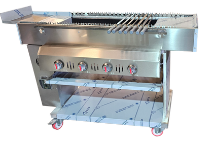 AUTOMATIC ROTATING SEEKH KEBAB CONVEYOR Gas Lavarocks GRILL Upgraded Model