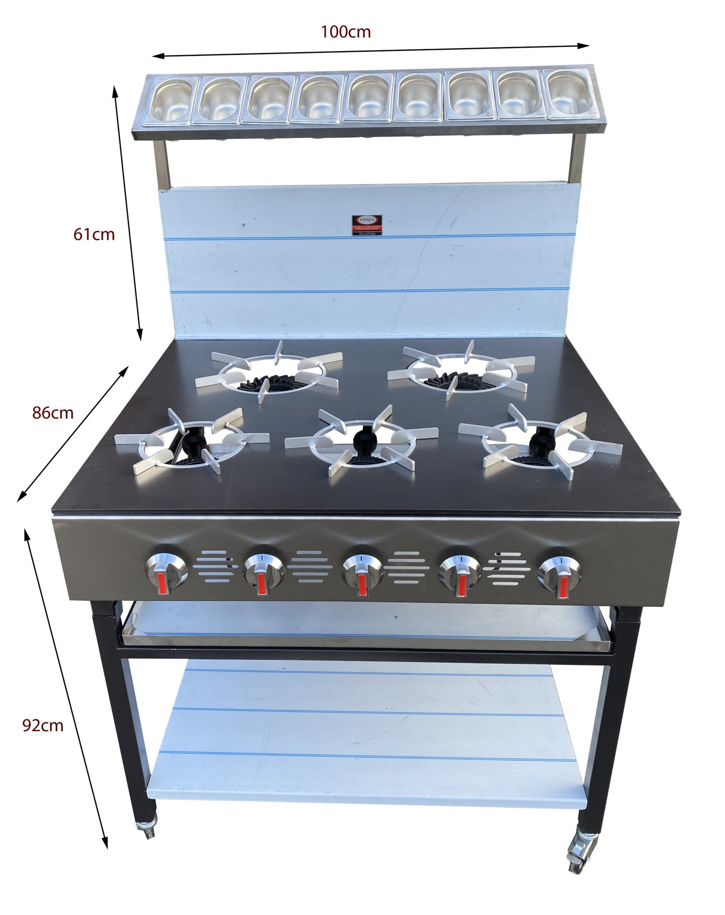 5 Burner Commercial Gas Cooker