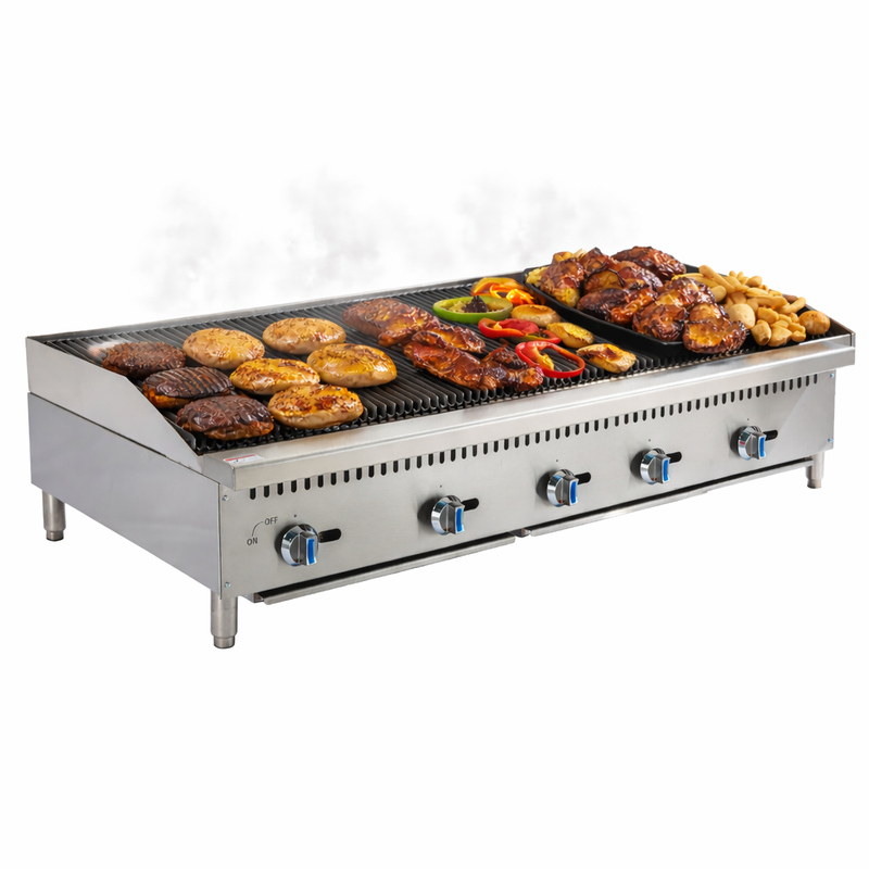 60" COUNTERTOP GAS CHARGRILL WITH FLAME FLAIOUR AND IGNITION