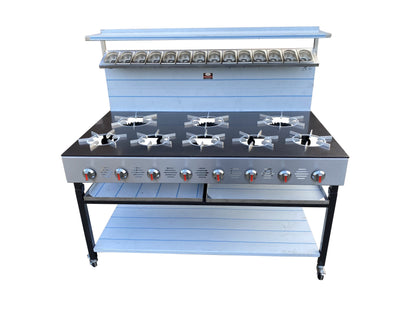 8 Burner Commercial Gas Cooker