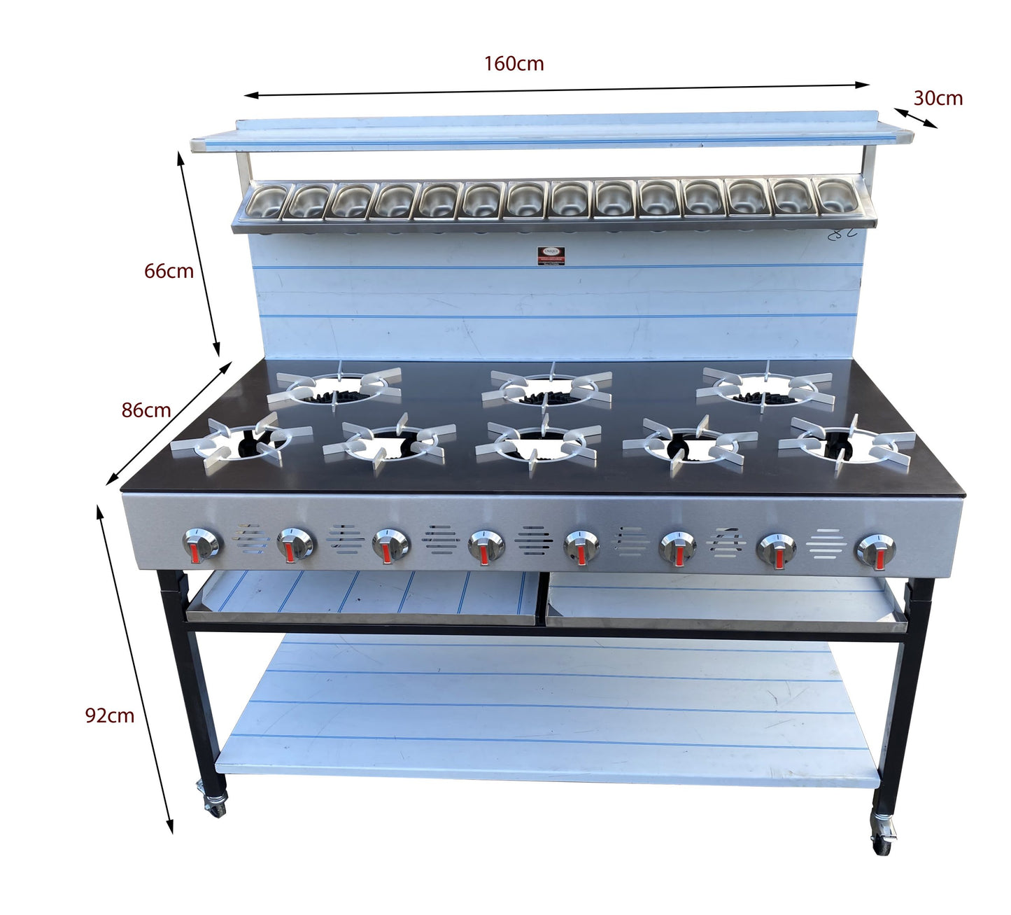 8 Burner Commercial Gas Cooker