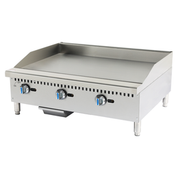 90cm Wide COMMERCIAL GAS GRIDDLE FLATTOP-COUNTETOP, SAFTEY VALVE & IGNITION