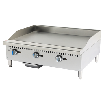 90cm Wide COMMERCIAL GAS GRIDDLE FLATTOP-COUNTETOP, SAFTEY VALVE & IGNITION
