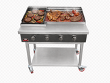 4-Burner Commercial Gas BBQ Lava Rock Grill – Made in the UK