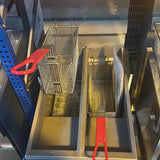 GF120T 4 Burner Twin Tank Gas Fryer with Twin Baskets