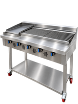 Commercial Lava Rock Gas Grill 1.2m wide