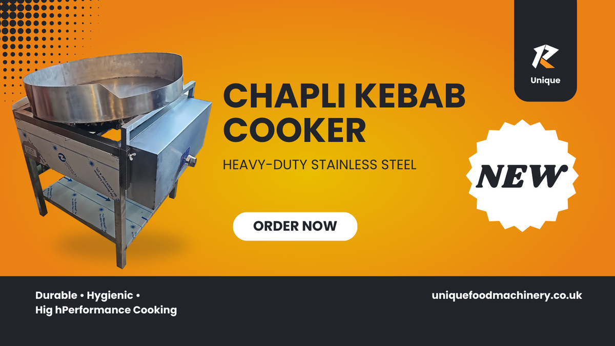 Commercial chapli kebab cooker with gas burners