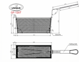 GF120T 4 Burner Twin Tank Gas Fryer with Twin Baskets