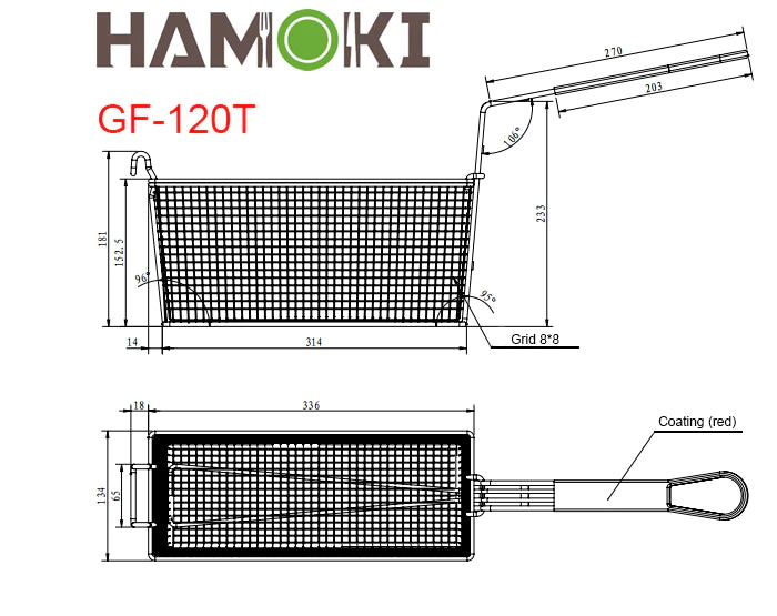 GF120T 4 Burner Twin Tank Gas Fryer with Twin Baskets