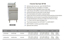 5 Burner Gas Fryer Free Standing Fryer