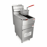 GF120T 4 Burner Twin Tank Gas Fryer with Twin Baskets