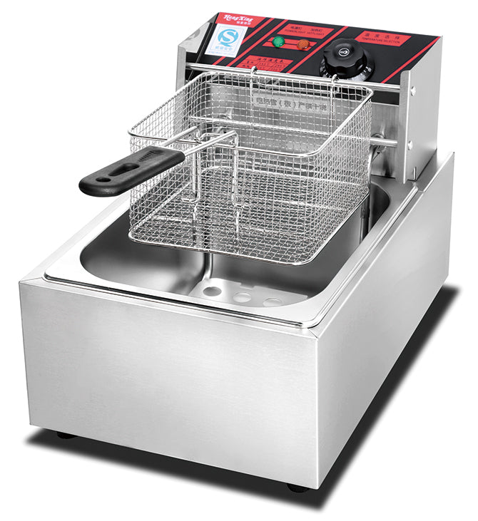 "88" Commercial Countertop Eectric Fryer-1 Tank, 1 Basket, hi-Limit Safety