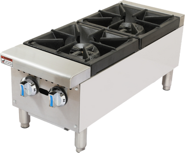 2 BURNER COMMERCIAL GAS STOCK POT COOKER