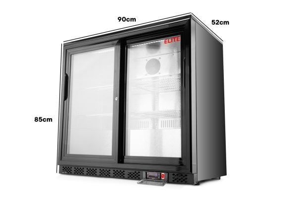 ELITE Double Sliding Door Bar Fridge