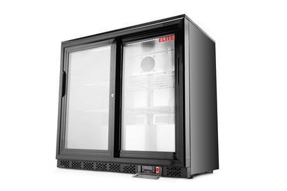 ELITE Double Sliding Door Bar Fridge