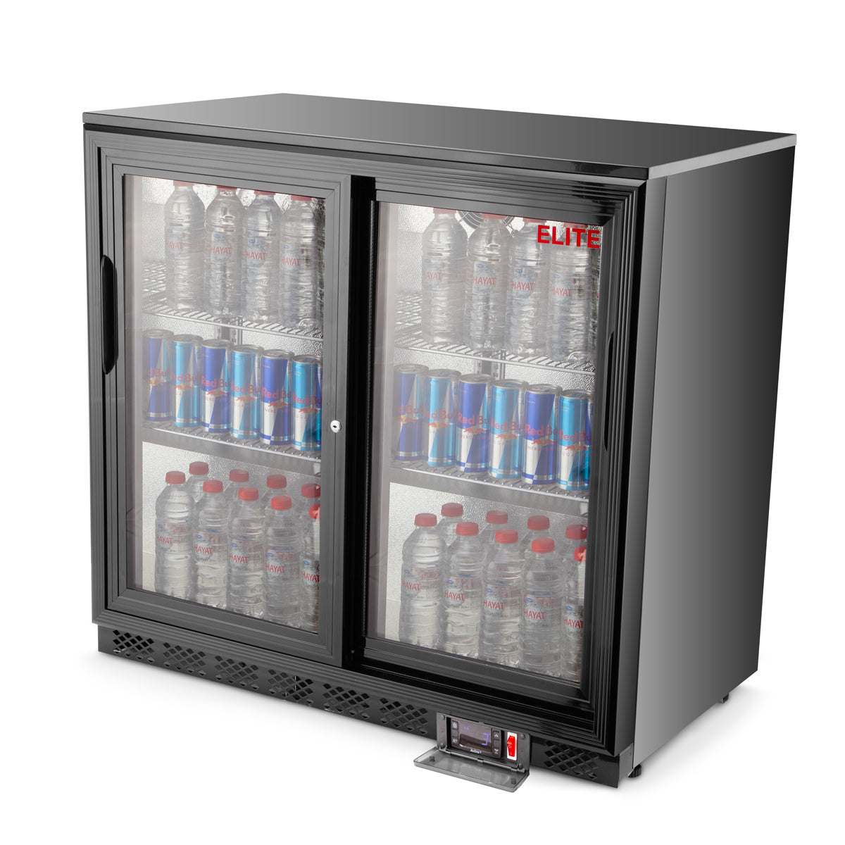 ELITE Double Sliding Door Bar Fridge