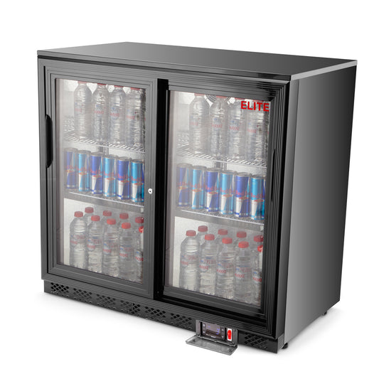 ELITE Double Sliding Door Bar Fridge