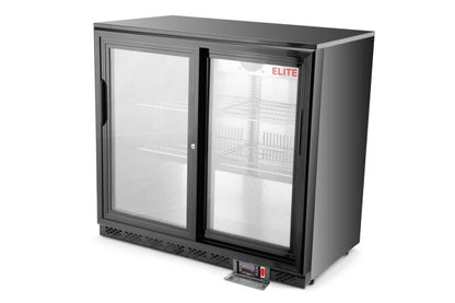 ELITE Double Sliding Door Bar Fridge