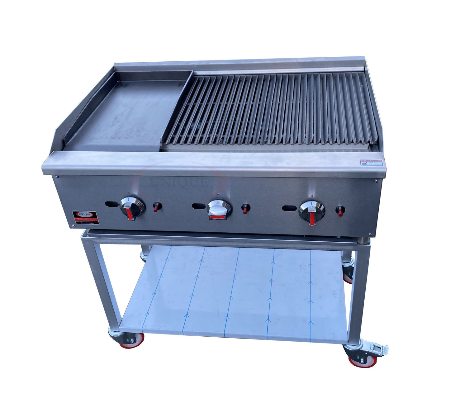 3 CONTROL GAS BBQ GRILL AND GRIDDLE/ CHARBROILER