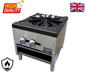 Commercial Gas Stock Pot Stove – Heavy Duty Freestanding NG/LPG Stock Pot Burner