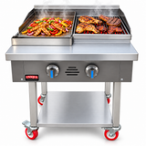 Unique 60cm Commercial Lava Stone Gas Grill – 22kW – Made in the UK