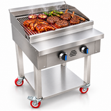 Unique 60cm Commercial Lava Stone Gas Grill – 22kW – Made in the UK