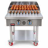 Unique 60cm Commercial Lava Stone Gas Grill – 22kW – Made in the UK