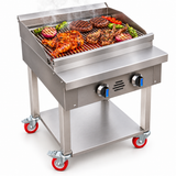 Unique 60cm Commercial Lava Stone Gas Grill – 22kW – Made in the UK