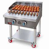 Unique 60cm Commercial Lava Stone Gas Grill – 22kW – Made in the UK