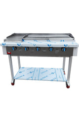 Commercial lava rocks gas grill 1.2m wide
