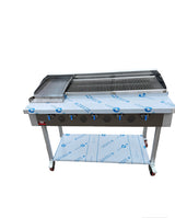 Commercial lava rocks gas grill 1.2m wide