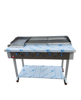 Commercial lava rocks gas grill 1.2m wide