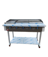Commercial lava rocks gas grill 1.2m wide