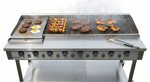 8 Burner gas char grill charcoal grill heavy duty Commercial Use