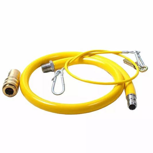Commercial Yellow Gas Catering Hose 1/2" - 1.25m | High-Quality Catering Pipe